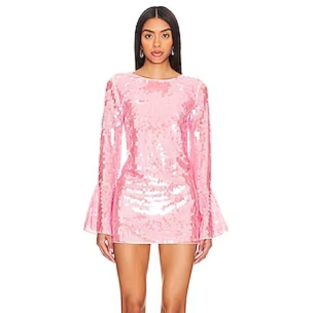 Pink LoveShackFancy Annabelle Mini Dress